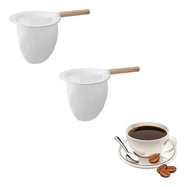 2 Coador Café Tecido 100% Algodão Diâmetro 11 Cm Tam M Stolf