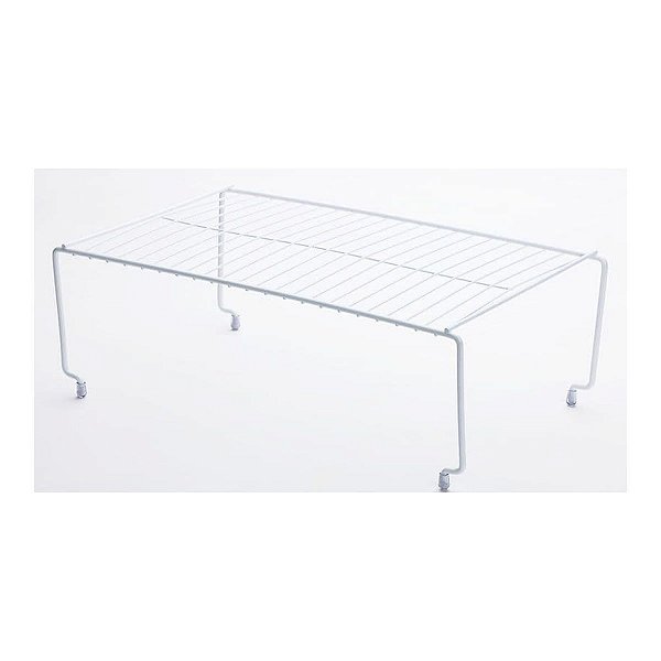 Organizador Empilhável Aramado aço cozinha Closet Branco