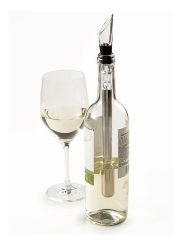 Bastão Resfriador Em Inox E Aerador De Vinhos Prana