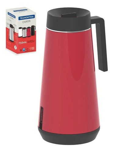 Bule Termico Garrafa Exata Aço Tramontina 750ml Vermelho