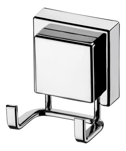 Gancho Duplo Multiuso Porta Toalha Ventosa Cromado Future