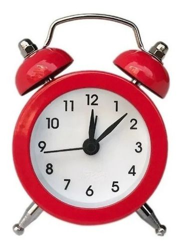 Relógio Despertador Aço Presente Retro Mini Antigo