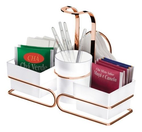 Organizador Suporte Porta Saches Açucar Cha Cafe Palito