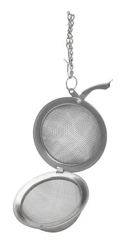 Infusor Em Inox Para Chá Mini Peneira Coador Com Corrente