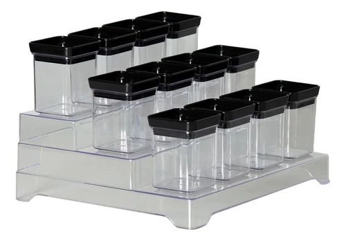 Kit 12 Potes Mantimentos Alimento Hermético Acrílico