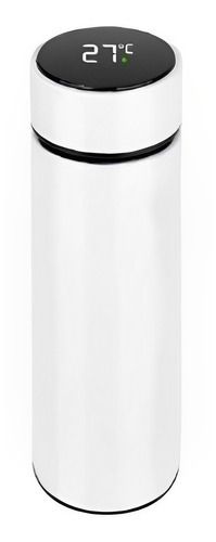 Garrafa Térmica Aço Inox Sensor Display Digital Cor Branco