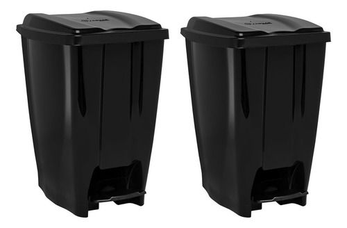 2 Cestos De Lixo Grande 20 Litros Com Pedal Jaguar