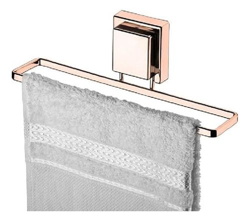 Toalheiro Lavabo Porta Toalha Rosto 25cm Rose Gold Ventosa