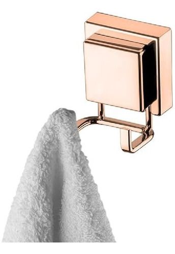 Cabide Gancho Duplo Multiuso Com Ventosa Rose Gold Future