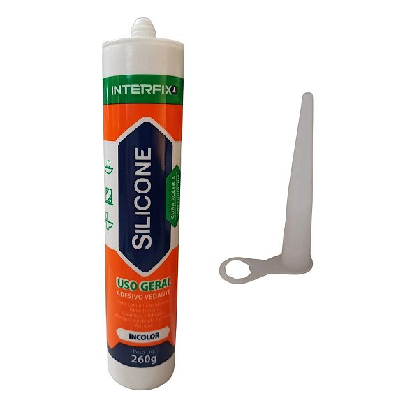 Adesivo De Silicone Acetico Interfix 260g Incolor Uso Geral