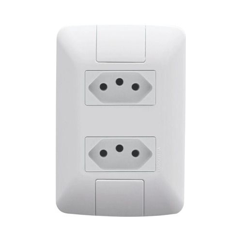 Tomada Dupla 2 P+t 20a 250v Aria Branca Tramontina