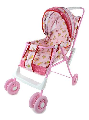 Carrinho De Boneca Luxo 2 Em 1 Mep Kids - B7 Rosa