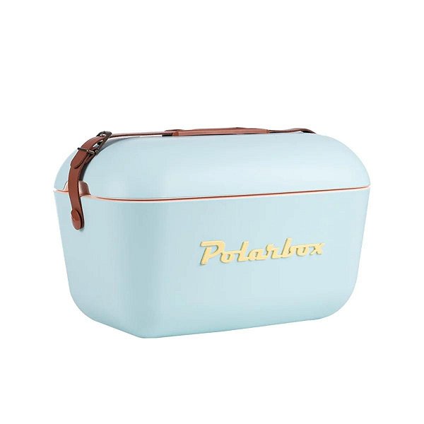 Caixa Térmica Polarbox Premium Retro 12l - Celeste E Marrom