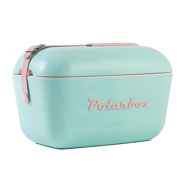 Caixa Térmica Polarbox Premium Retro 12l - Verde Água E Rosa