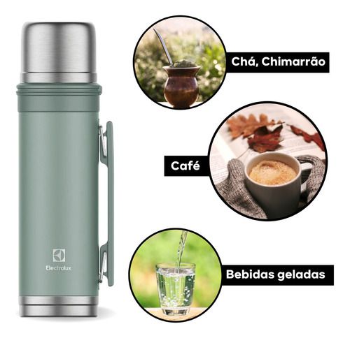 Garrafa Bule Térmico Inox 24h Quente 12h Gelado Electrolux