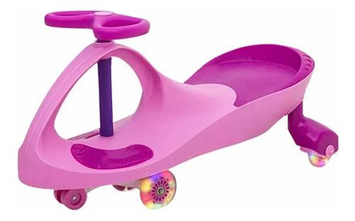 Carrinho Car Rolimã Rosa Com Luz Led Zippy Suporta Até 100kg