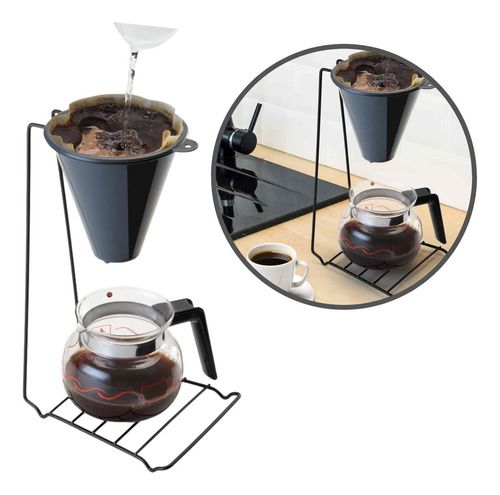 Suporte Para Coador De Café Metal Preto Arthi