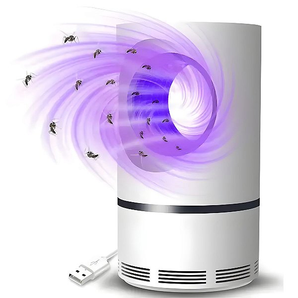 Armadilha De Mosquito Pernilongo, Dengue Led Silencioso Usb
