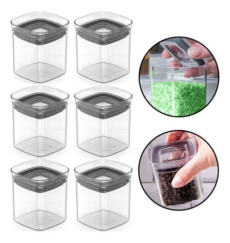 Conjunto 6 Organizadores Herméticos 150ml Empilhavel - Ou