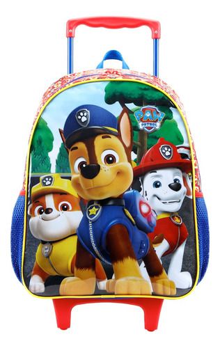 Mochila Rodinha Escolar Infantil Patrulha Canina Xeryus