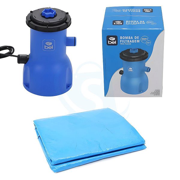 Bomba De Filtragem 127v+cobertura De Piscina 7000-10000l Bel