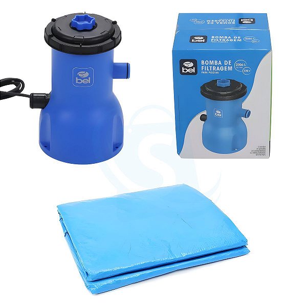 Bomba De Filtragem 220v+cobertura De Piscina 7000-10000l Bel