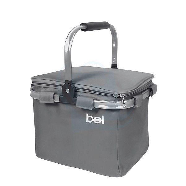 Bolsa Térmica 24 Latas Com Alça De Alumínio Cinza Bel