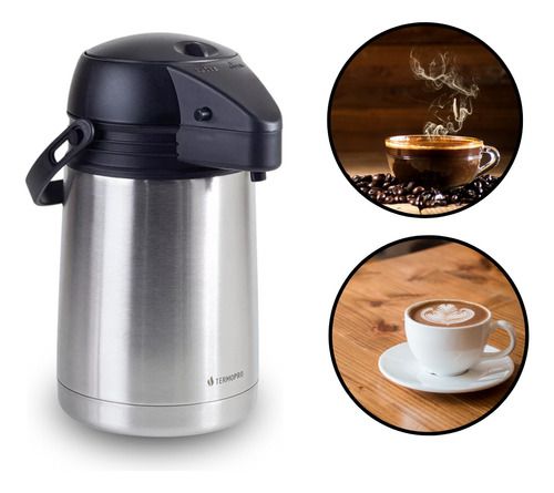 Garrafa Térmica Inox Pressão 1 Litro Café Chá - Termopro