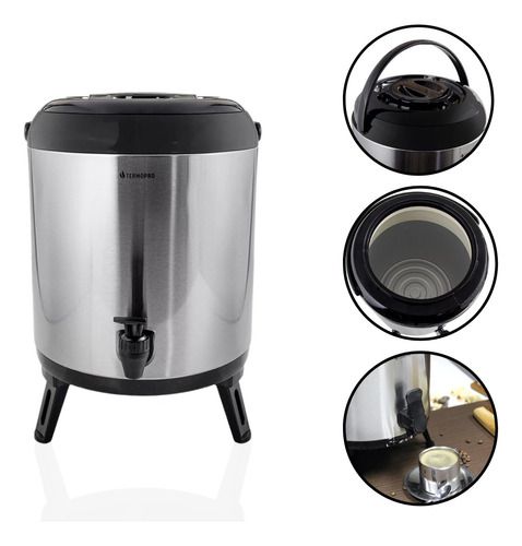 Botijao Galão Térmico Aço Inox 6l Original Termopro Tp6519