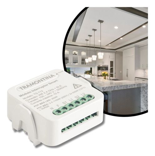 Módulo Interruptor Smart Com 2 Canal Tramontina Alexa Google