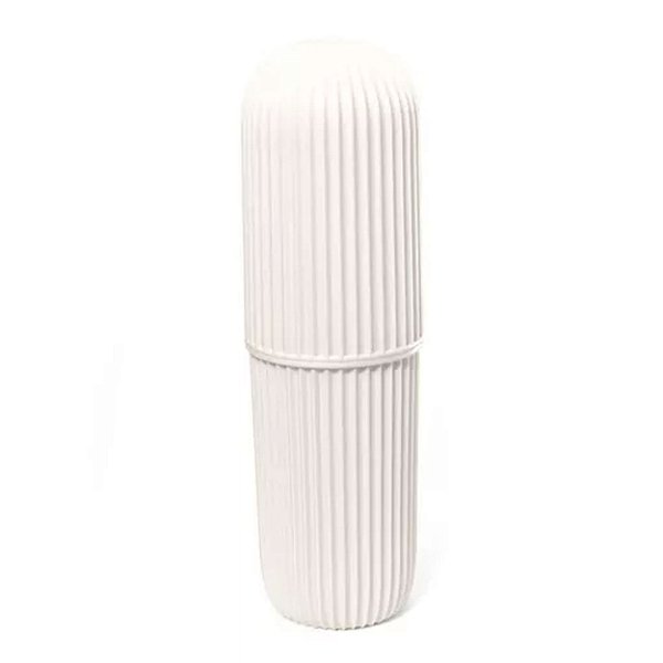 Estojo Porta Escova Dental Guardar Pasta Fio Dental - Branco