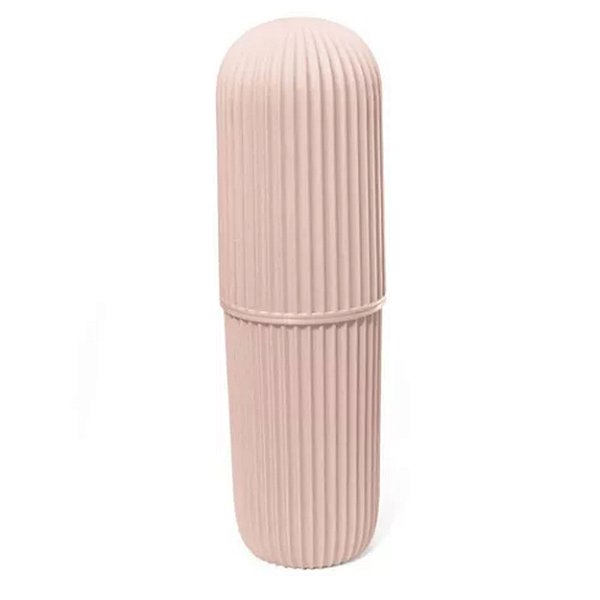 Estojo Porta Escova Dental Guardar Pasta Fio Viagem - Rose