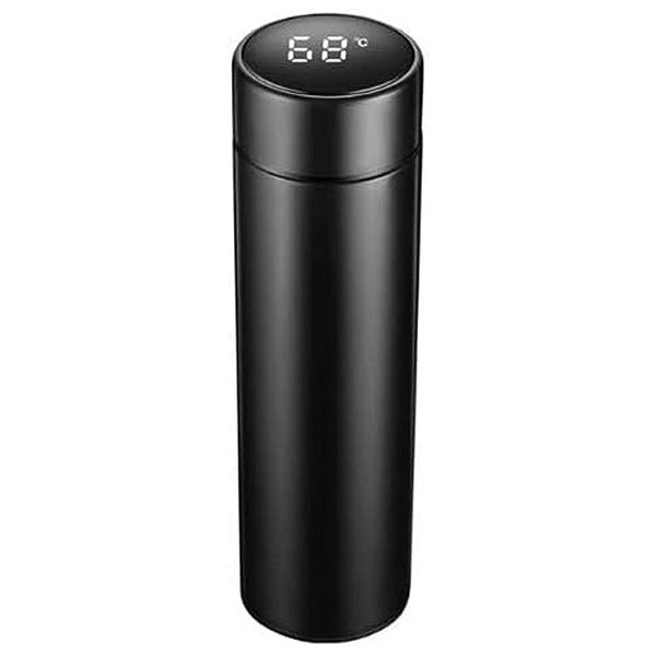 Garrafa Térmica 500ml Com Medidor De Temperatura Digital Led