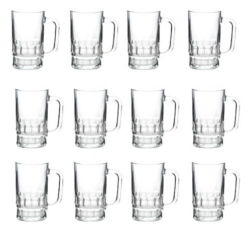 Kit 24 Canecas Chopp De Vidro 360ml Cerveja Restaurante Bar