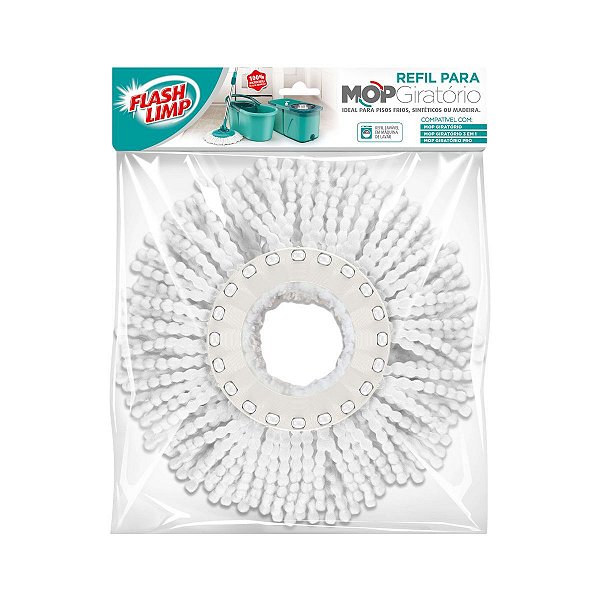 Refil Para Mop Giratório Rmop8210 Flash Limp Cor Branco