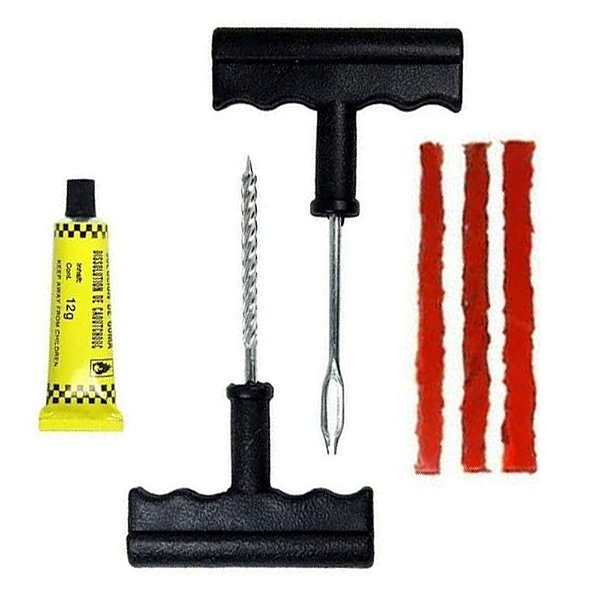 Kit Reparo De Pneu 3 Macarrôes Carro Moto