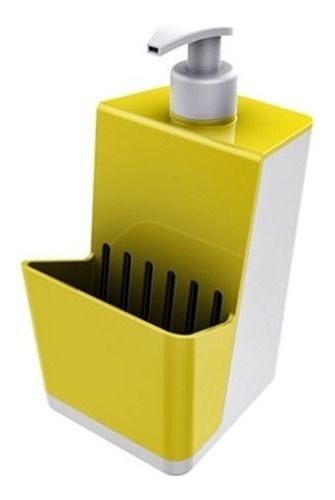 Dispenser Detergente E Esponja - Crippa Cor Branco-amarelo