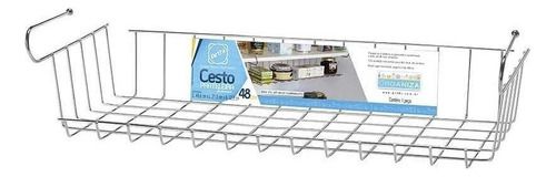 Cesto Gaveta Organizador 48 Cm Cromado 1827 Arthi
