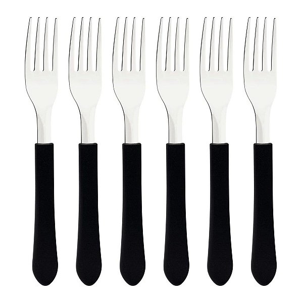 6 Garfo Tramontina De Mesa Aço Inox