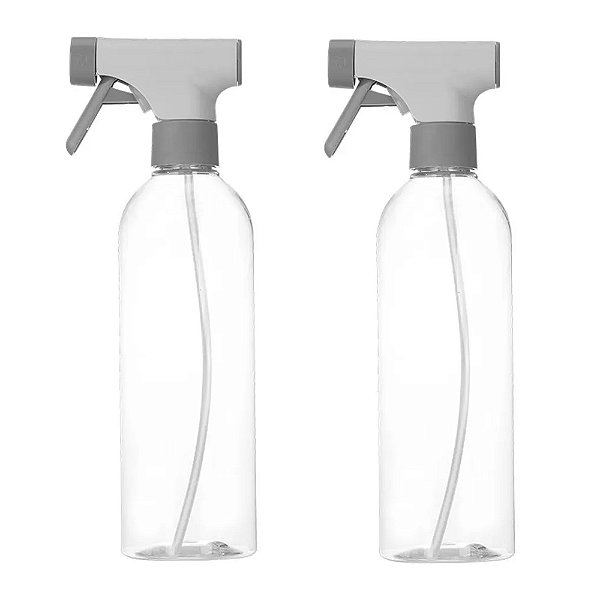 Kit 2 Borrifador Spray Pulverizador Multiuso Manual 500ml
