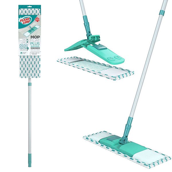 Mop Flat Plus Microfibra Cabo Telescópico Mop6125 Flash Limp