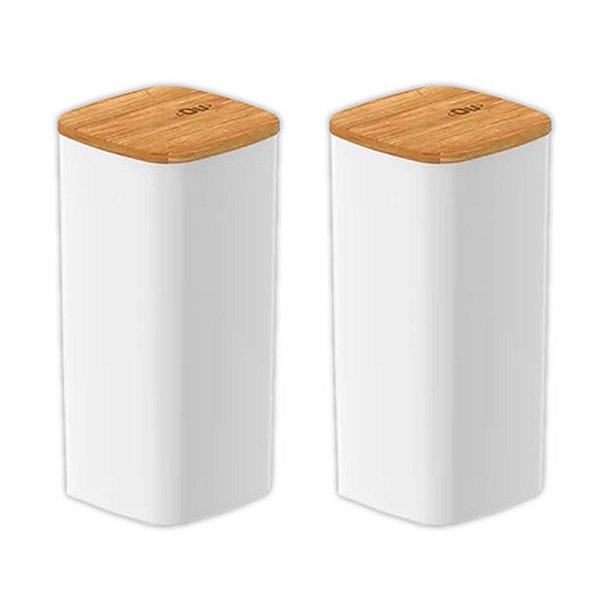 Kit 2 Pote Hermético Organizador Keep 340ml - Branco