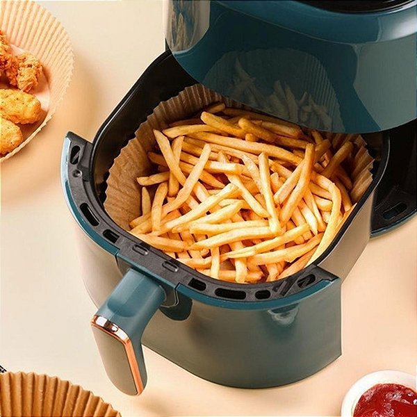 200 Forro Papel Airfryer Forma Descartável Antiaderente