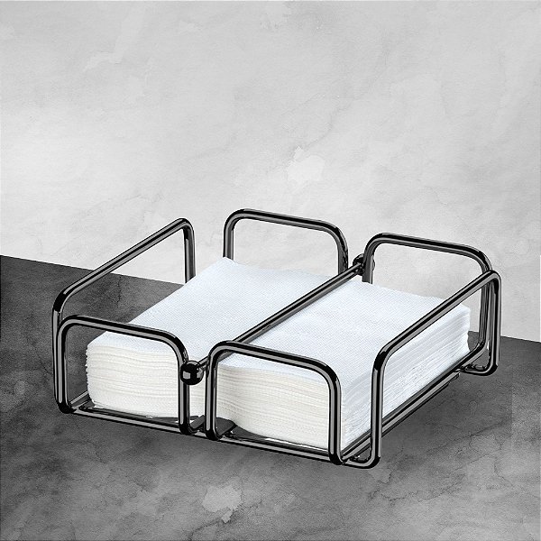 Kit 2 Porta Guardanapo De Mesa Grande Em Aço Onix