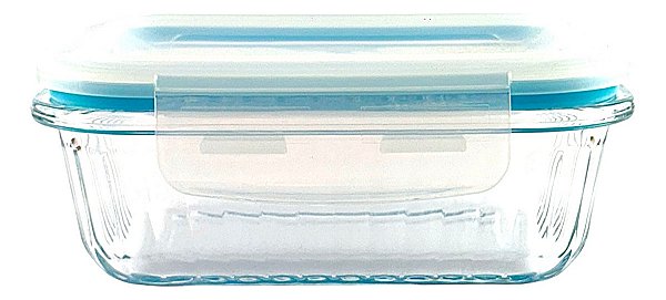 Pote Vidro Retangular Tampa Hermética 1520ml Quality House