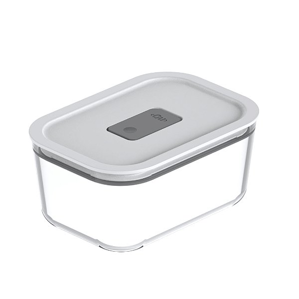 Pote Vidro Hermético 370ml Fresh Lock Válvula Branco