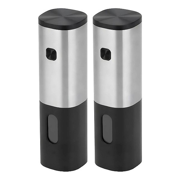 Kit 2 Moedores Elétrico Sal/pimenta Inox Led Pilha Uny Home