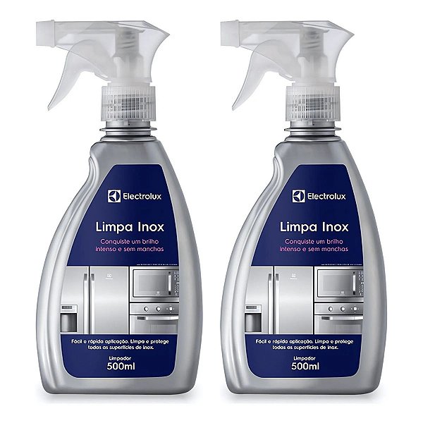Kit 2 Limpa Inox Electrolux 500ml Em Spray Original
