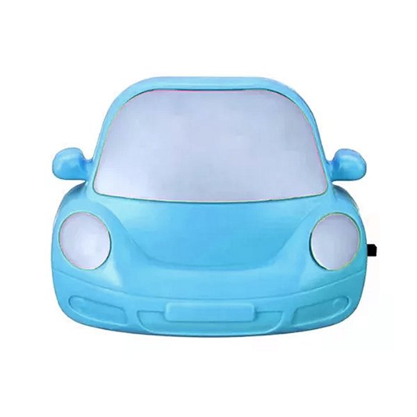Abajur De Tomada Infantil Quarto Luz Noturna Led Formato Carro - Azul