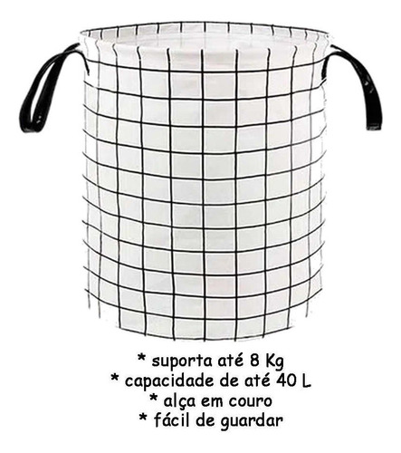 Cesto Dobravel De Roupas, Brinquedos Multiuso Mor Branco